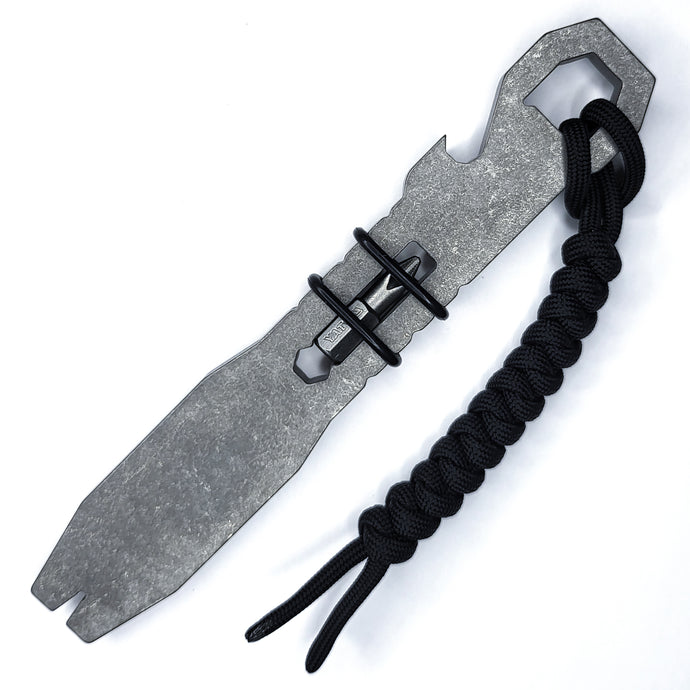 CALTI Titanium Multitool Large Pocket Prybar: Ultra-Strong & Lightweight EDC Tool (Stonewashed or Anodized)