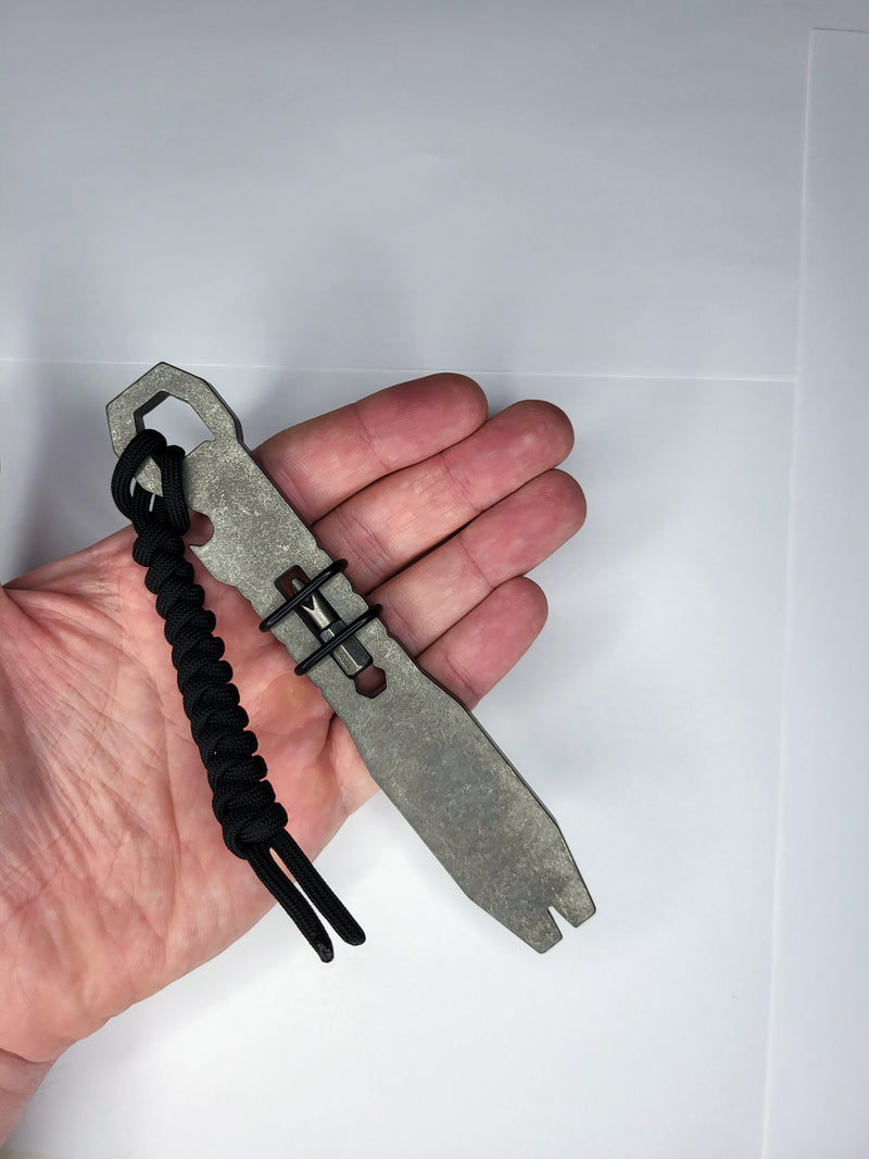 Load image into Gallery viewer, CALTI Titanium Multitool Large Pocket Prybar: Ultra-Strong &amp; Lightweight EDC Tool (Stonewashed or Anodized)
