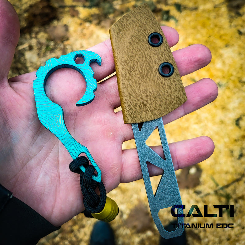 Load image into Gallery viewer, CALTI Customized Titanium Multitool Keychain: The Ultimate EDC Companion
