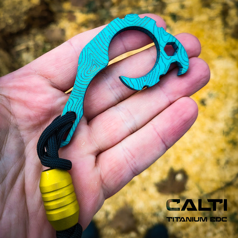 Load image into Gallery viewer, CALTI Customized Titanium Multitool Keychain: The Ultimate EDC Companion
