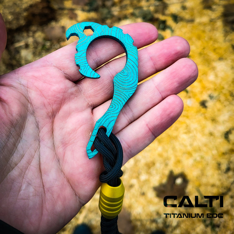 Load image into Gallery viewer, CALTI Customized Titanium Multitool Keychain: The Ultimate EDC Companion
