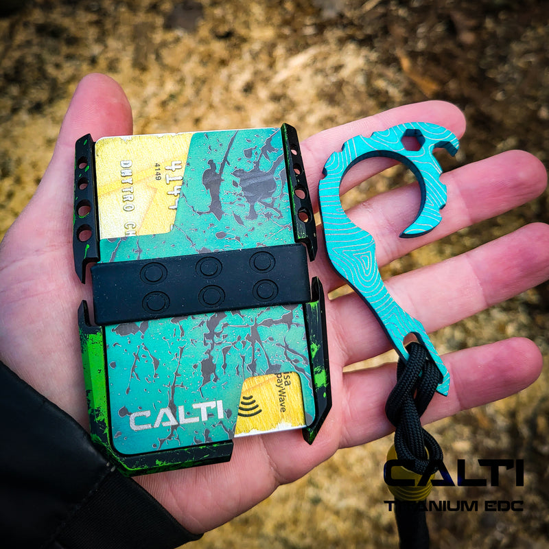 Load image into Gallery viewer, CALTI Customized Titanium Multitool Keychain: The Ultimate EDC Companion
