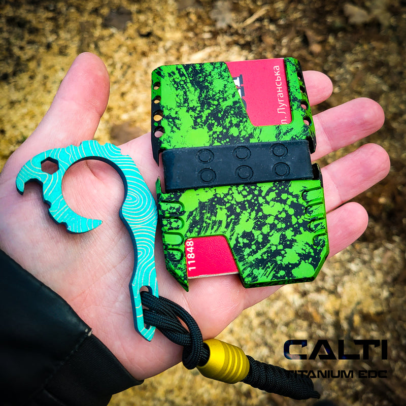 Load image into Gallery viewer, CALTI Customized Titanium Multitool Keychain: The Ultimate EDC Companion
