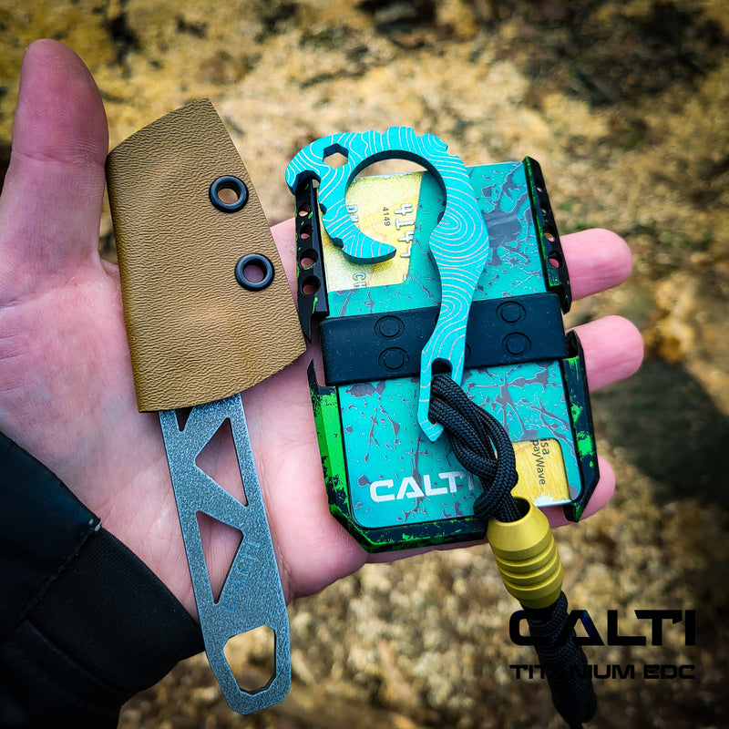 Load image into Gallery viewer, CALTI Customized Titanium Multitool Keychain: The Ultimate EDC Companion
