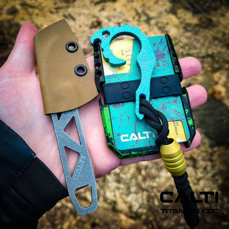 Load image into Gallery viewer, CALTI Customized Titanium Multitool Keychain: The Ultimate EDC Companion
