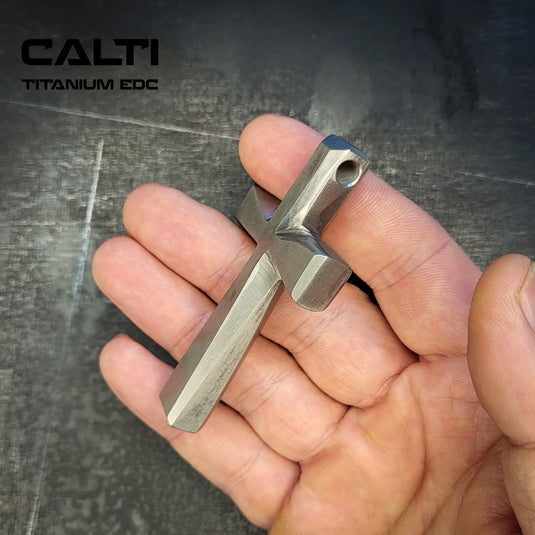 Big Custom Titanium Cross, Hypoallergic Christian Custom Accessory, Necklace or Keychain