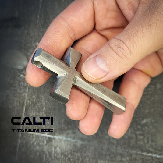 Big Custom Titanium Cross, Hypoallergic Christian Custom Accessory, Necklace or Keychain