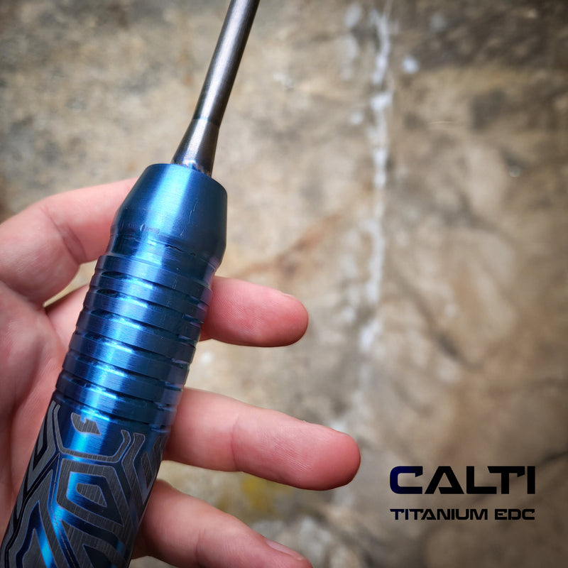 Load image into Gallery viewer, Custom Handmade Titanium Flathead Screwdriver - With internal tool compartment - Precision Salt Waterproof Tool
