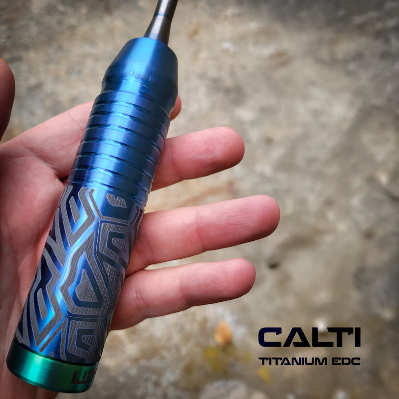 Load image into Gallery viewer, Custom Handmade Titanium Flathead Screwdriver - With internal tool compartment - Precision Salt Waterproof Tool
