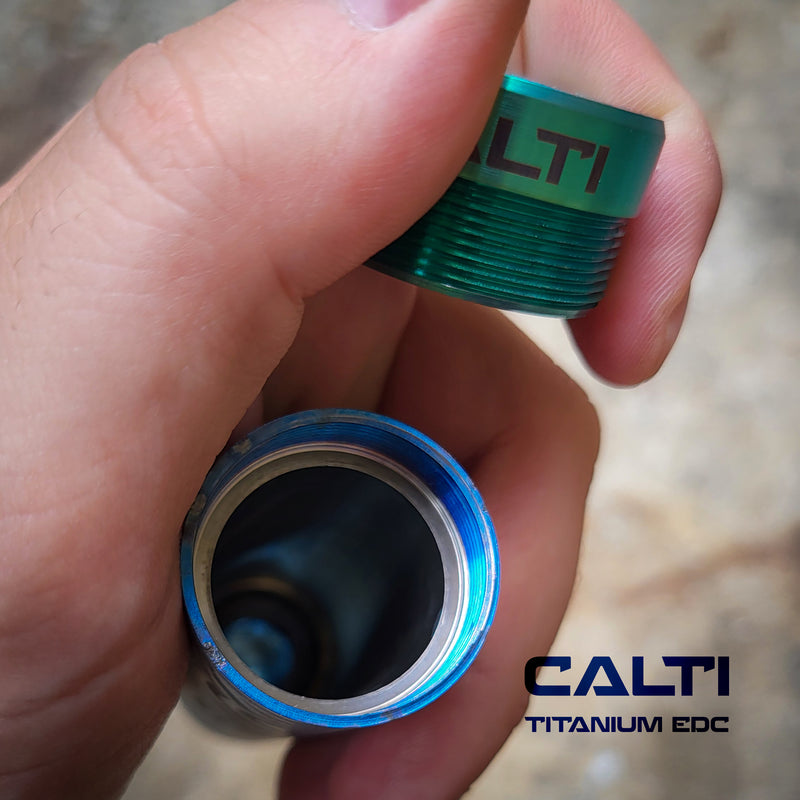 Load image into Gallery viewer, Custom Handmade Titanium Flathead Screwdriver - With internal tool compartment - Precision Salt Waterproof Tool
