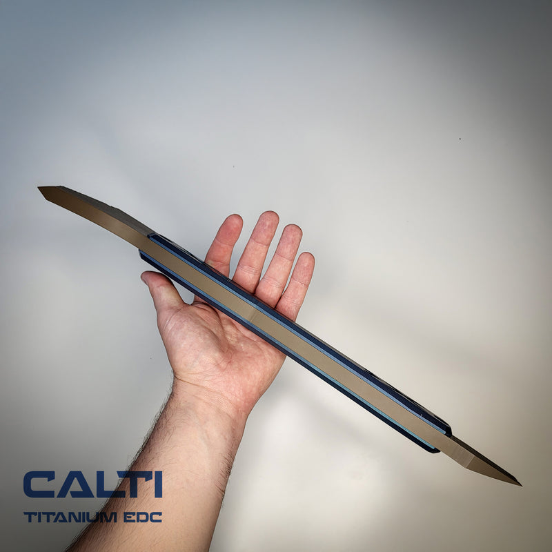 Load image into Gallery viewer, Ultra-Durable Tactical Axe | D2 Steel, Titanium Scales &amp; Cerakote Finish | CALTI Pry Bar Multi-Tool
