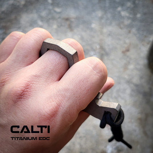 EDC Titanium Knuck-Style Keychain: Titanium Multi-Tool, Bottle Opener & Pry Bar