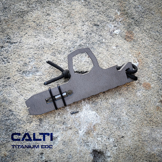 EDC Titanium Knuck-Style Keychain: Titanium Multi-Tool, Bottle Opener & Pry Bar