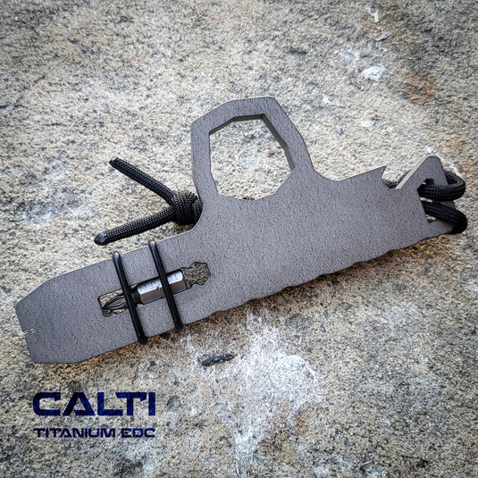 EDC Titanium Knuck-Style Keychain: Titanium Multi-Tool, Bottle Opener & Pry Bar