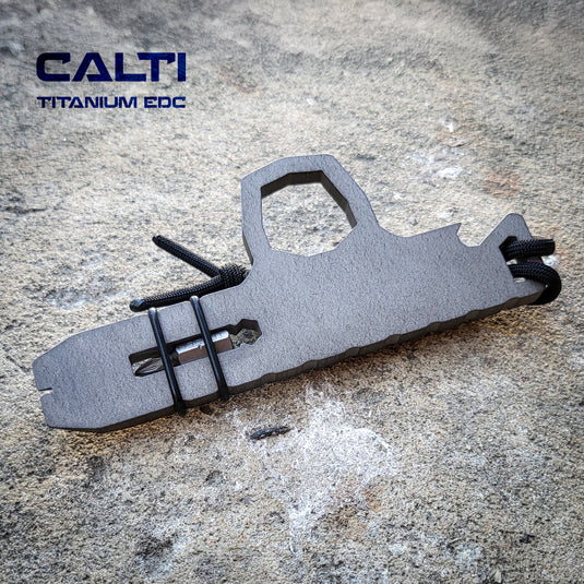 EDC Titanium Knuck-Style Keychain: Titanium Multi-Tool, Bottle Opener & Pry Bar