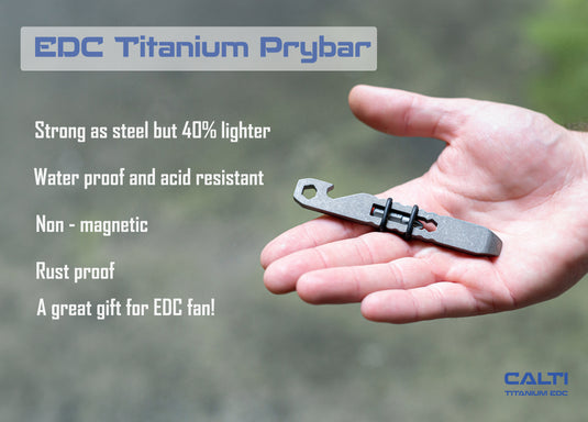 CALTI Titanium Multitool Pocket Prybar: Ultra-Strong & Lightweight EDC Tool