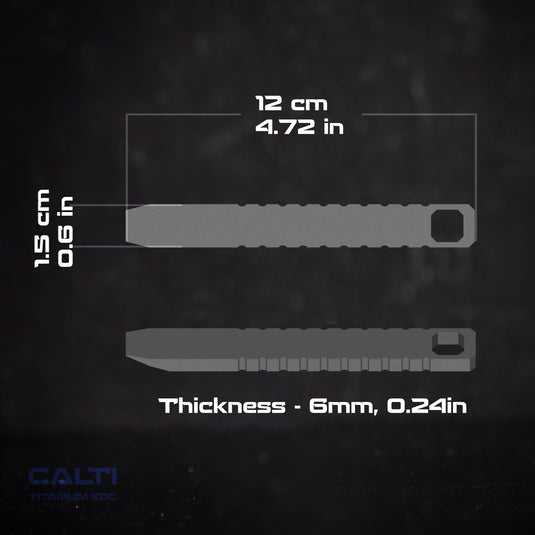 CALTI Titanium Pocket Prybar: Ultra-Strong & Lightweight EDC Tool (Stonewashed or Anodized)