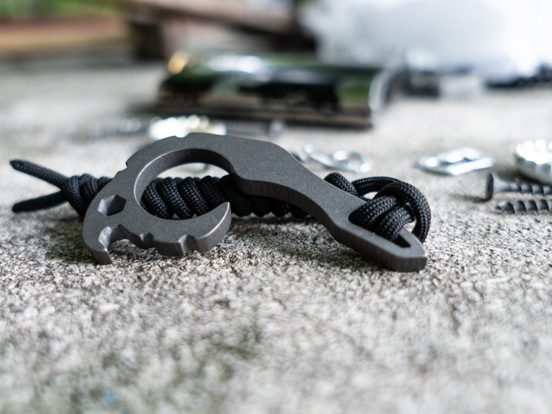 Load image into Gallery viewer, CALTI Titanium Multitool Keychain: The Ultimate EDC Companion with Hex
