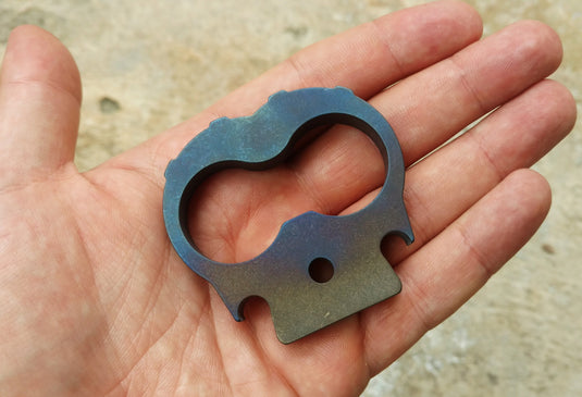 Titanium knucks keychain, titanium multitool, bottle opener, hexagon for bits, multi tool, edc tool, edc aluminum, tactical keychain, knuck