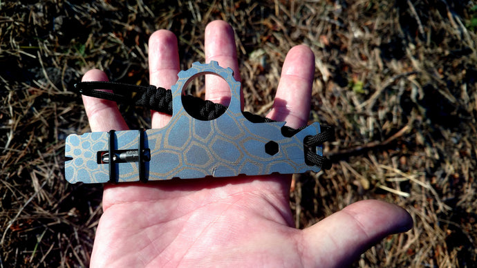 Titanium prybar knucks keychain, titanium multitool, bottle opener, hexagon multi tool, edc tool, edc aluminum, tactical keychain, knuck