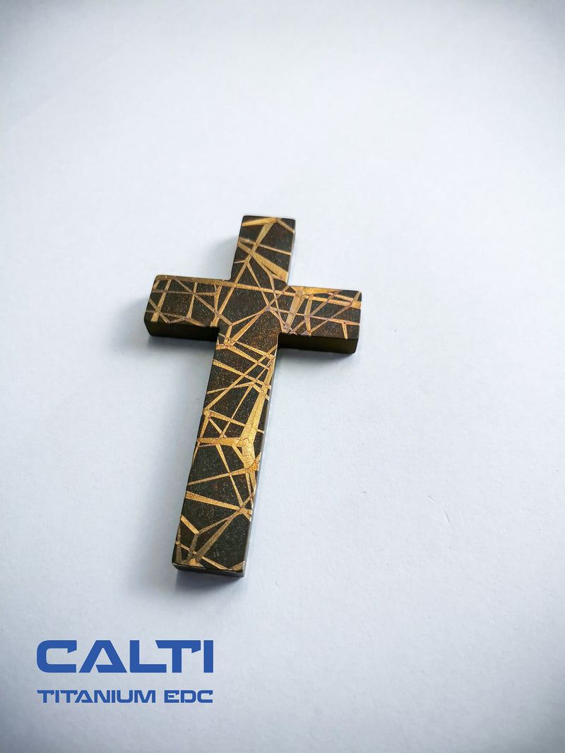 Load image into Gallery viewer, Big Titanium Cross, Hypoallergic Christian Custom Accessory, Necklace or Keychain
