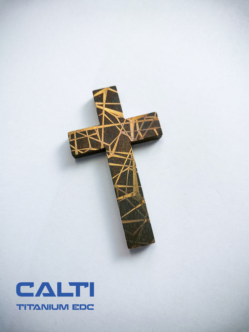 Load image into Gallery viewer, Big Titanium Cross, Hypoallergic Christian Custom Accessory, Necklace or Keychain
