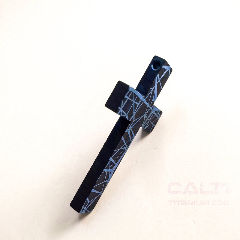 Load image into Gallery viewer, Big Titanium Cross, Hypoallergic Christian Custom Accessory, Necklace or Keychain
