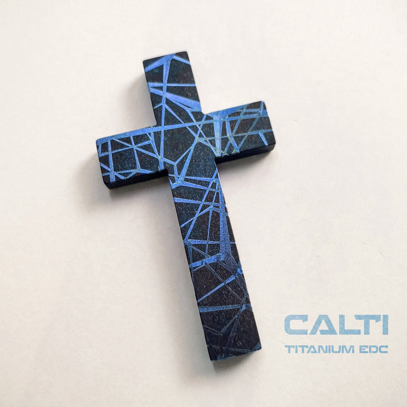 Load image into Gallery viewer, Big Titanium Cross, Hypoallergic Christian Custom Accessory, Necklace or Keychain
