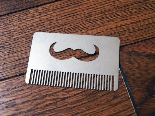 Titanium Mustache Comb from Calti, edc tool, tactical tool, edc, every day carry, titanium edc, tactical edc, beard comb, hipster comb