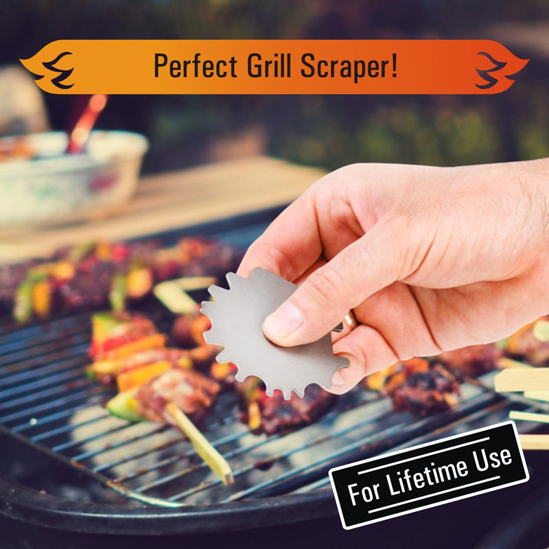 Load image into Gallery viewer, Titanium Grill Scraper, grill tool, grill scraper, camping, hiking, titanium edc
