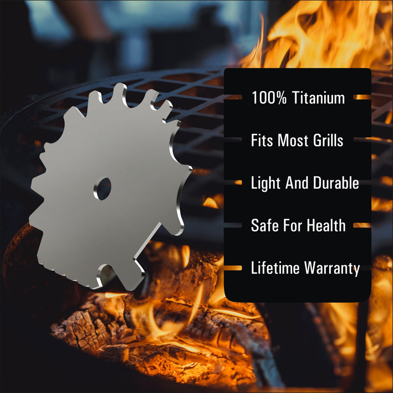 Load image into Gallery viewer, Titanium Grill Scraper, grill tool, grill scraper, camping, hiking, titanium edc
