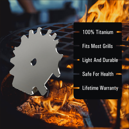 Titanium Grill Scraper, grill tool, grill scraper, camping, hiking, titanium edc