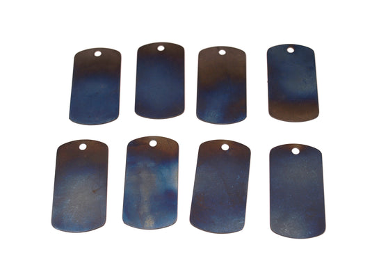 Set of 10 Titanium tag, Military badge, military, Hypoalergic, Dog tag, pet tag, titanium edc, medical tag, medical alert tag, engraved tag