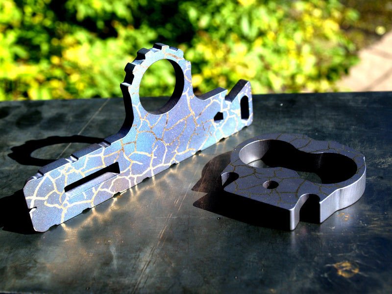 Load image into Gallery viewer, Titanium prybar keychain, titanium multitool, bottle opener, hexagon multi tool, edc tool, edc aluminum, tactical keychain
