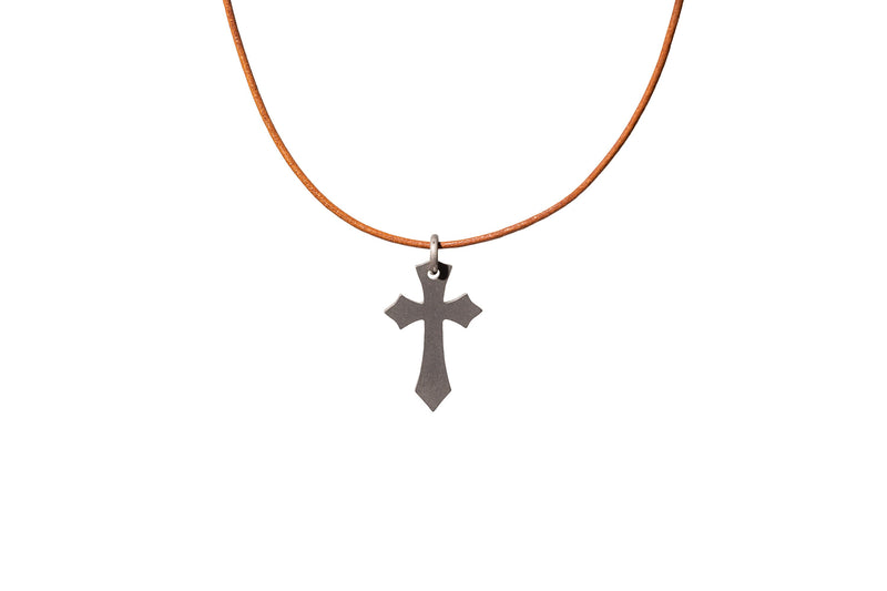 Load image into Gallery viewer, Titanium Cross, Hypoallergic Christian Custom Accessory, Necklace or Keychain
