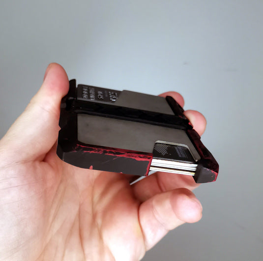 Custom Tacticool EDC Wallet Red & Black with Trident