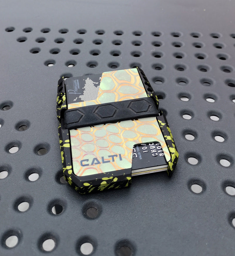 Load image into Gallery viewer, Custom Toxic EDC Minimalist Slim Wallet by CALTI, RFID Protect, Mens Wallet, Business Card Holder, Front Pocket Wallet, Tactical Wallet
