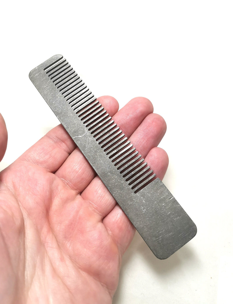 Load image into Gallery viewer, Titanium Small Travel Comb from Calti, edc tool, edc, every day carry, hair comd, titanium edc, tactical edc, punisher custom
