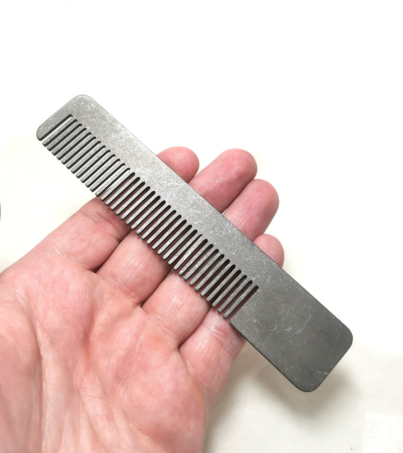 Load image into Gallery viewer, Titanium Small Travel Comb from Calti, edc tool, edc, every day carry, hair comd, titanium edc, tactical edc, punisher custom
