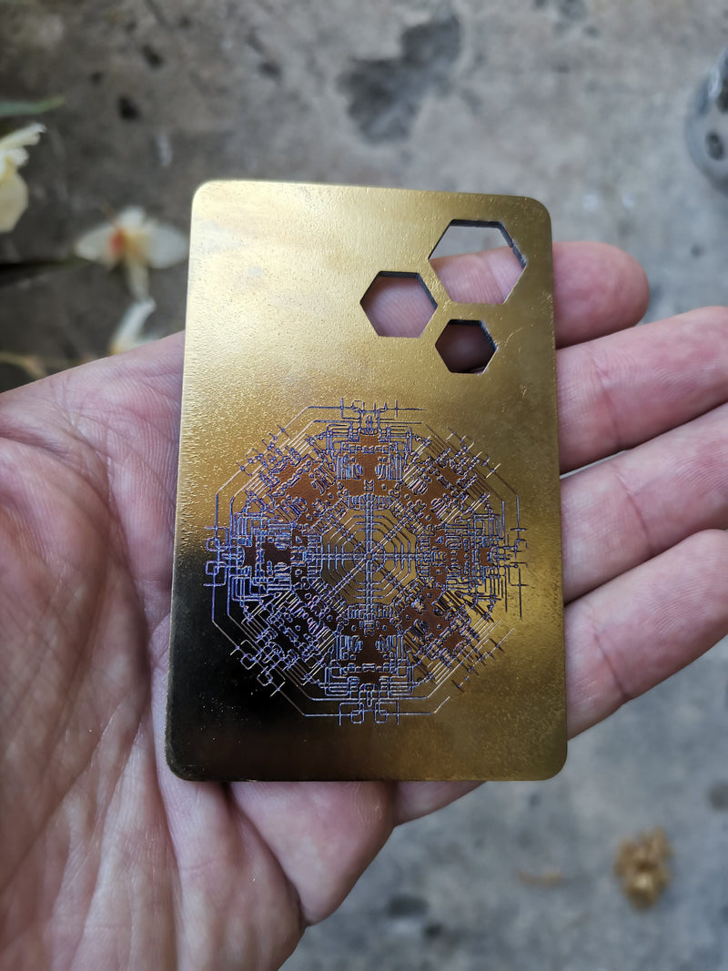 Load image into Gallery viewer, Custom Titanium RFID Blocking Card from Calti, edc, every day carry, titanium edc, tactical edc, rfid protect, bisiness card, multi tool
