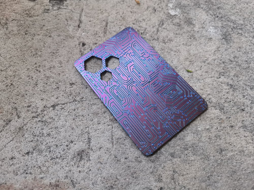 Custom Titanium RFID Blocking Card from Calti, edc, every day carry, titanium edc, tactical edc, rfid protect, bisiness card, multi tool