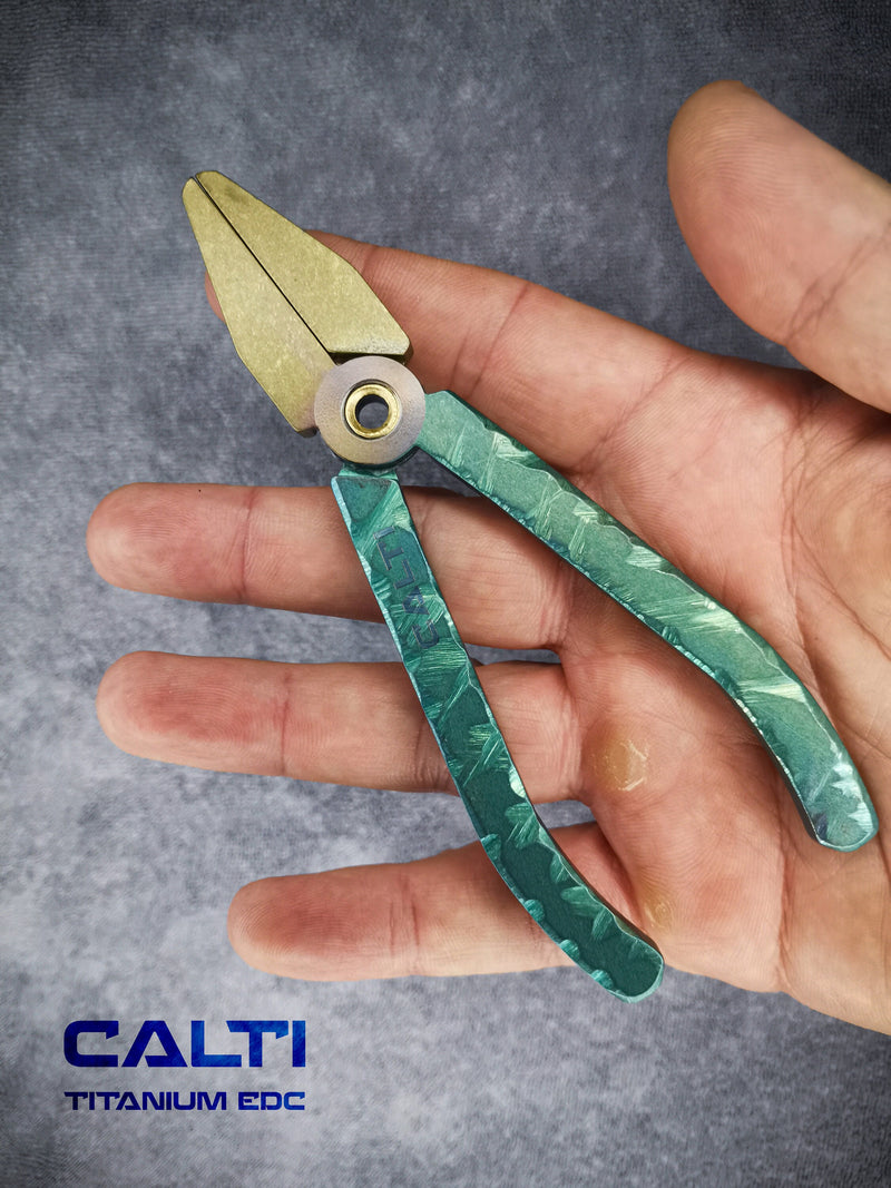 Load image into Gallery viewer, Titanium EDC Pliers from Calti for Jewelry Making, Wirework, Fishing and gift, rust proof and acid resistant EDC Pliers
