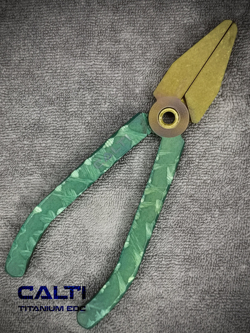 Load image into Gallery viewer, Titanium EDC Pliers from Calti for Jewelry Making, Wirework, Fishing and gift, rust proof and acid resistant EDC Pliers
