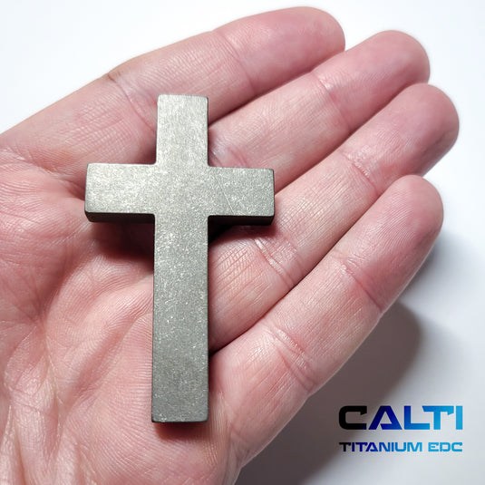 Titanium Cross, Hypoallergic Christian Custom Accessory, Necklace or Keychain, Christian Gift