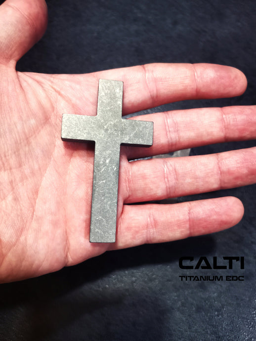 Big Titanium Cross, Hypoallergic Christian Custom Accessory, Necklace or Keychain